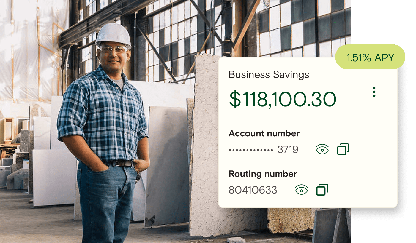 Construction worker with a savings account with 3.03% APY