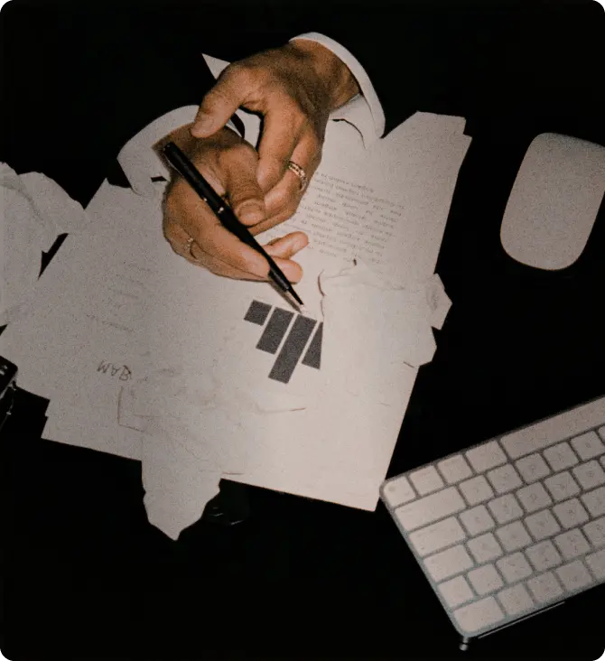 A man doing his paperwork