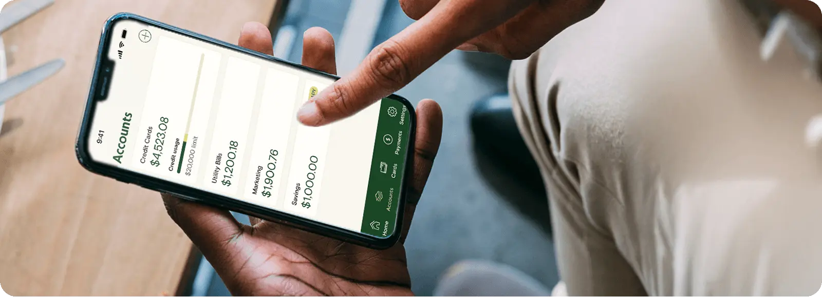 Person looking at their relay account on their phone