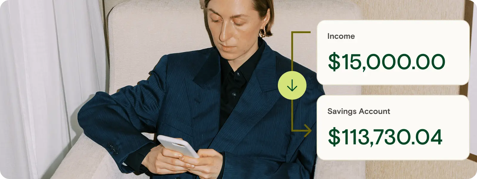 Woman looking at her phone